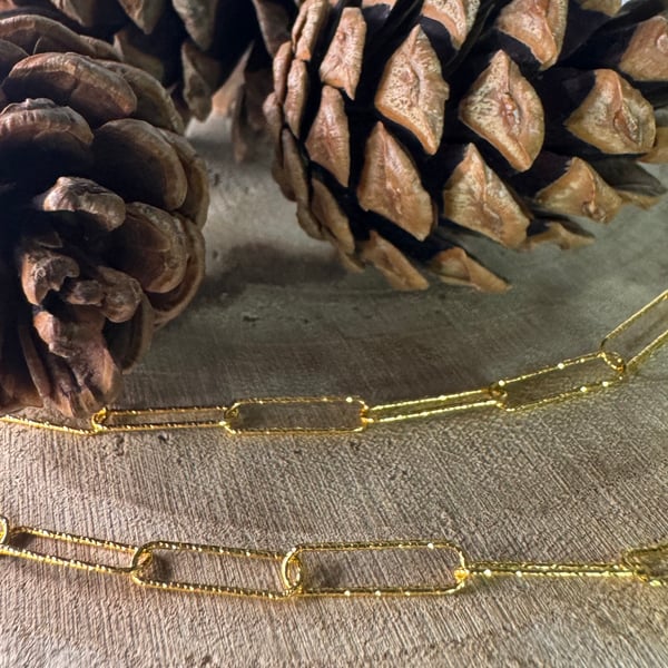 Riverstone Chain 20 inch Gold Vermeil