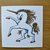 Unicorn birthday card blank spcial occasion card