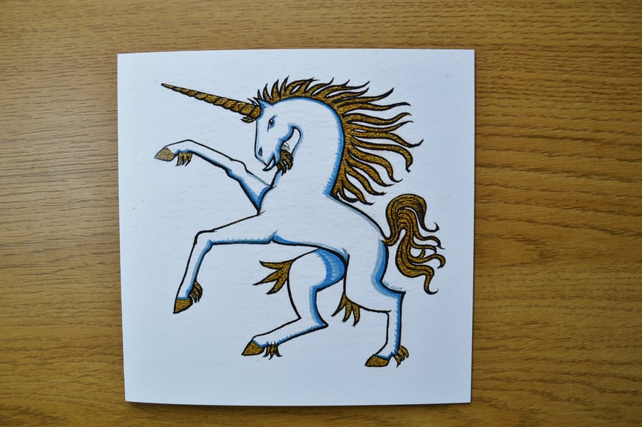 Unicorn birthday card blank special occasion card