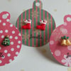 Tiny little resin Christmas earrings - santa, snowman, stockings, trees, bells