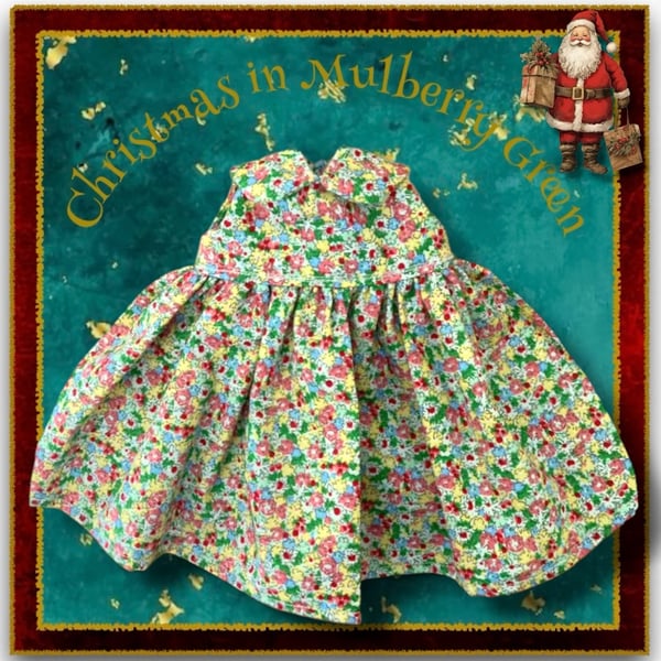 Ditsy Print Dress to fit the Mulberry Green Dolls