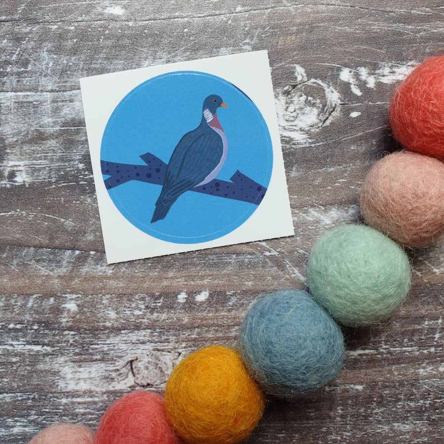 Woodpigeon 38mm Round Sticker