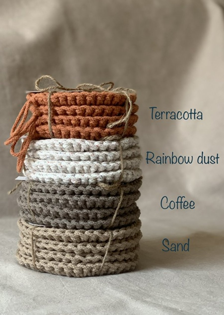 Cups, mugs crocheted coasters, gift, table wear