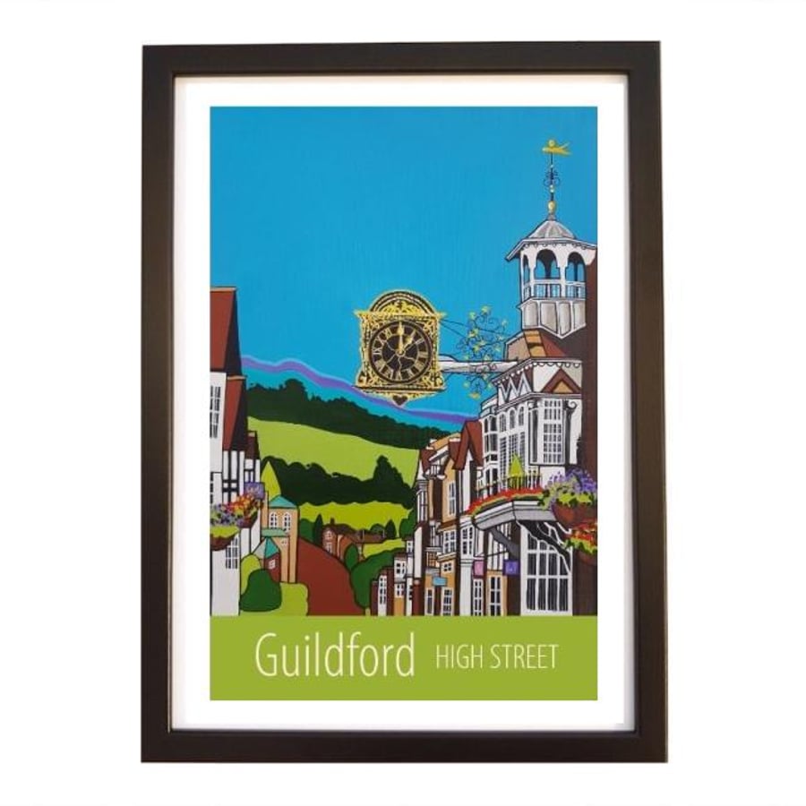 Guildford High Street - Black frame