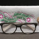 Peacock feather Glasses Case