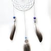 Blue and silver handmade dream catcher