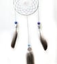 Blue and silver handmade dream catcher