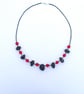 Dramatic black and red necklace - Image 5