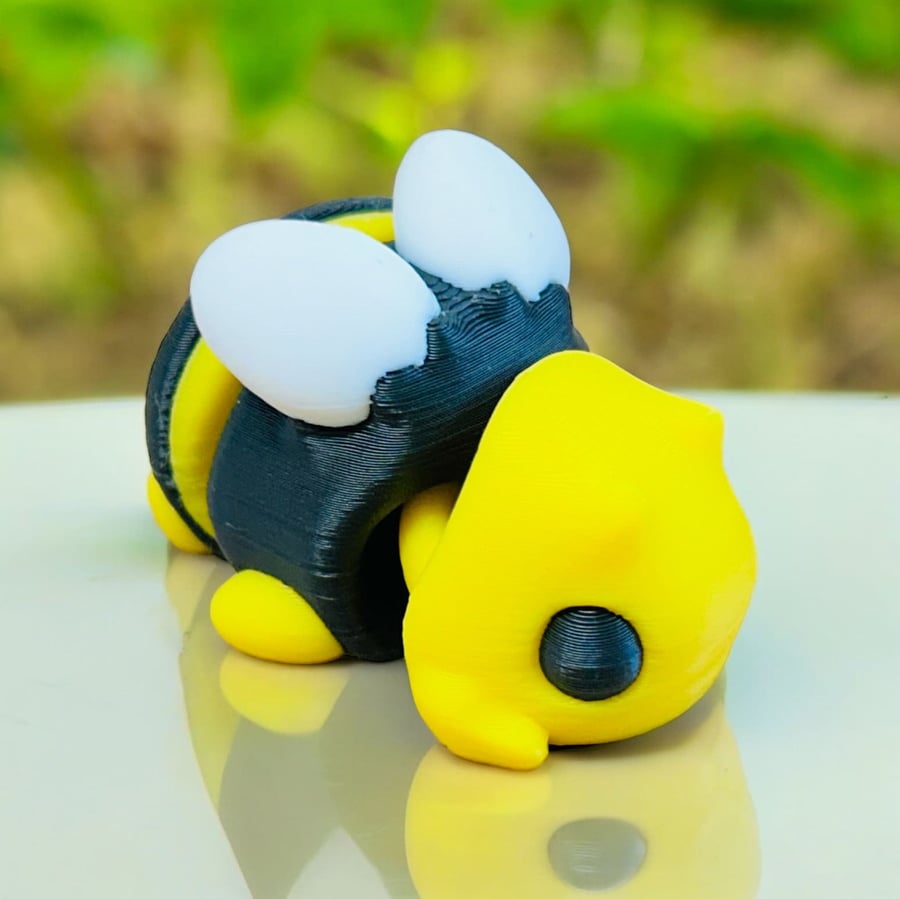 Bee 3D Printed Articulated Small Fidget Insect - Folksy