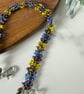 Colourful seed bead daisy chain bracelet with extender chain. - Image 3