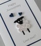 Cute anniversary card with a quilled sheep - love ewe!
