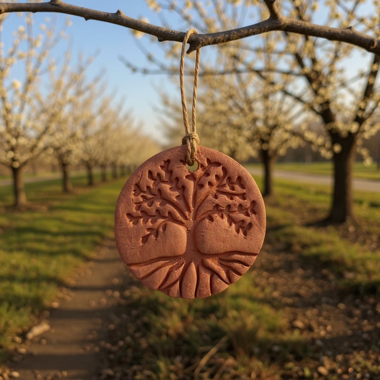 Tree of Life Terracotta Hanging Aromatherapy Diffuser