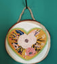 Wooden wall art heart (multi)
