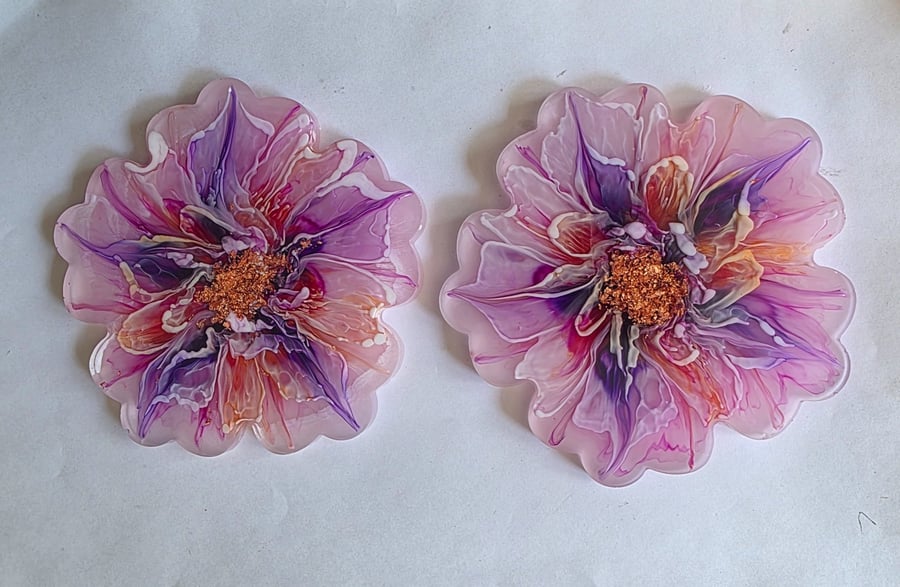 Flower Bloom Coaster set of 2