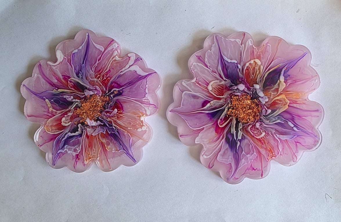 Flower Bloom Coaster set of 2