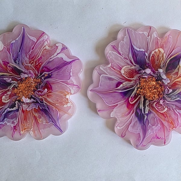 Flower Bloom Coaster set of 2