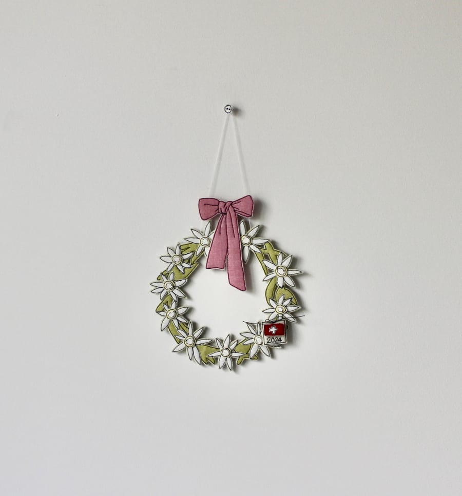 Special Order for Sarah - 'Edelweiss'- Handmade Hanging Decoration