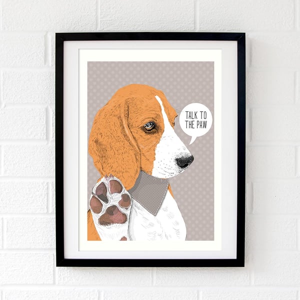 Personalised Beagle wall art gift for beagle lovers - Dog art - Beagle gift