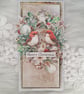 Handmade Christmas Card (69) Robins & Winter Wreath - Image 7