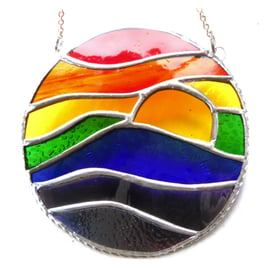 Rainbow Waves Stained Glass Suncatchers 024