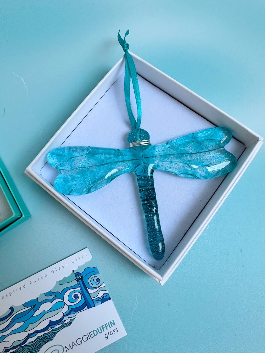 Fused Glass Dragonfly Large