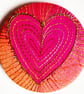58mm Fabric Pocket Mirror with Free Machine Embroidery