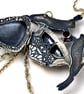Sterling silver and garnet handmade hares locket - rabbit jewellery - Image 2