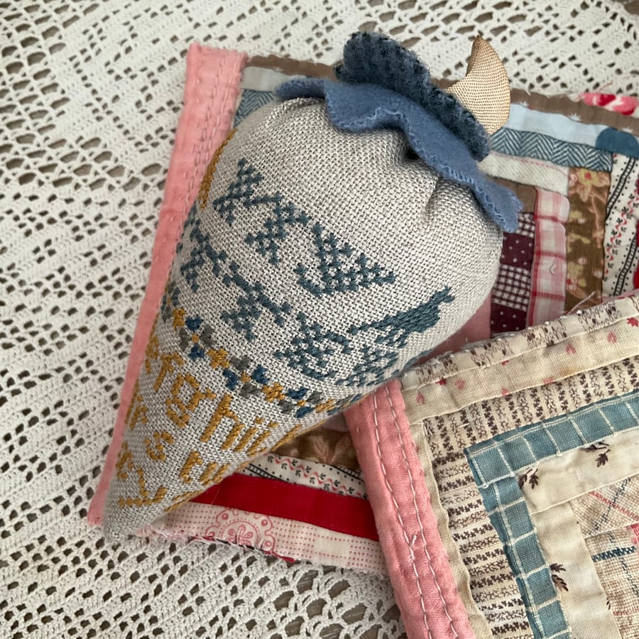 Berry Cross Stitch Pin Cushion