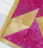 Patchwork Mug Rug with Yellow and Pink fabric - Image 4