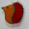 Stained glass prickly hedgehog