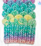 Crochet gloves. Pastel shades dragon scale gloves. Green fingerless gloves. - Image 6