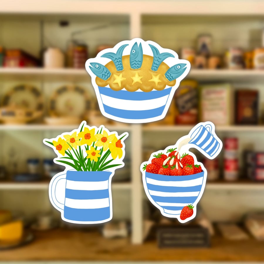 Cornishware Stickers Pack - Cornwall Gift