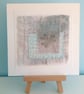 Textile Art with Hand Printed Clover Leaf  - Image 5