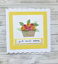 Get Well Soon card - quilled rose basket - boxed card option - Image 2