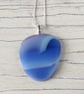 Periwinkle blue fused glass pendant - Image 2