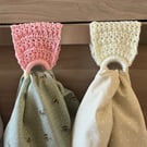 Crochet tea towel holders
