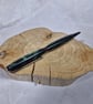 Hand Turned Kirinite Twist Pen - Green Swirl with Gun Metal Plating - Image 3