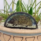 Stained Glass Hedgehog Plant Pot Ornament Charity Donation 