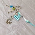 'Bestie' Bag Charm (mint), best friend, gift, keyring 