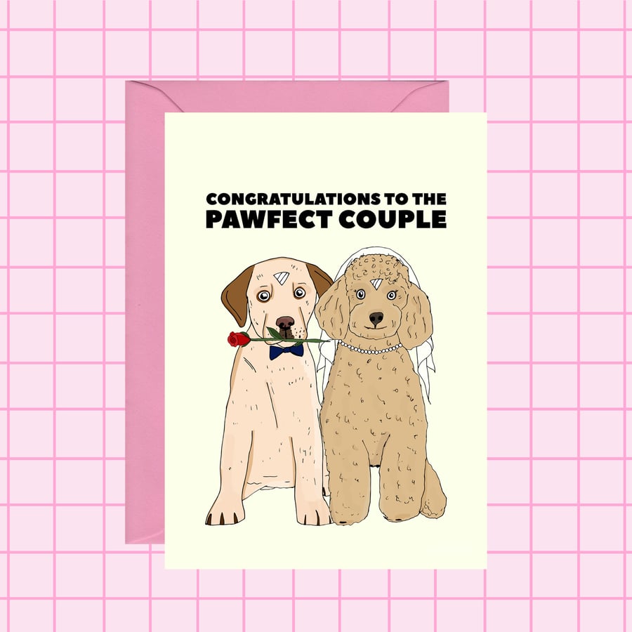 Dog Wedding Card