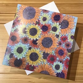 Greetings Card 'Sketchbook series - Sunflowers' 