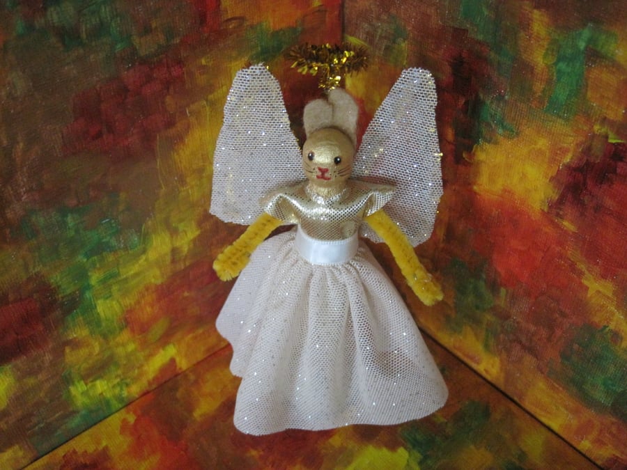 Peg Doll Christmas Angel Decoration