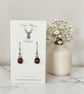 Charm Earrings - Silver Enamel Ladybird - Image 1