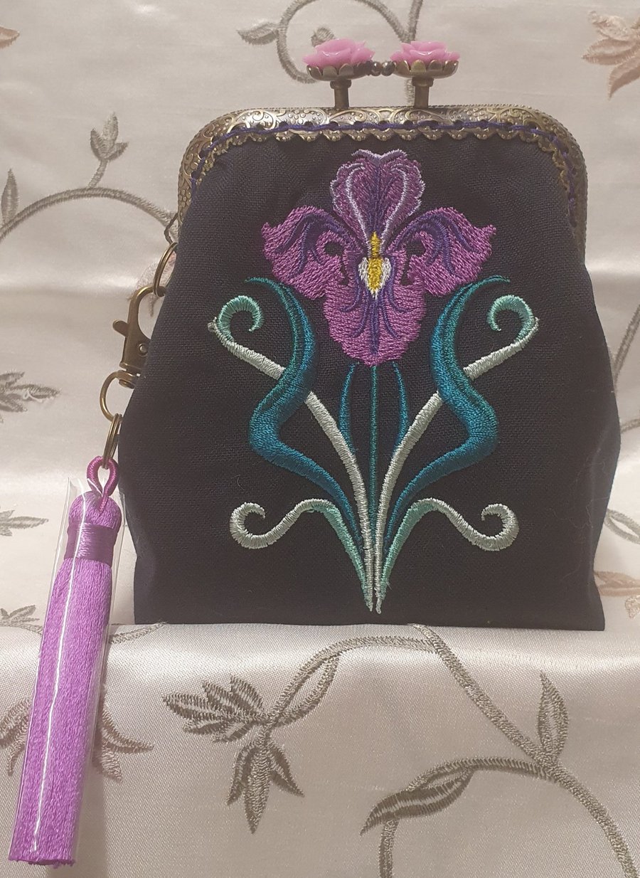 Art Deco Iris coin purse
