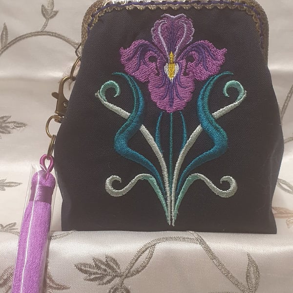 Art Deco Iris coin purse