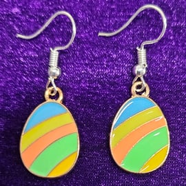 Easter Egg Enamel Earrings