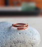 Hammered Copper Wrap Around Band Ring - Adjustable Band - Image 3