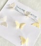Mini Silk Organza Butterflies in Shades of Yellow - Image 1
