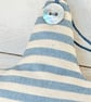 FABRIC STARFISH DECORATION - blue and white stripes - Image 9