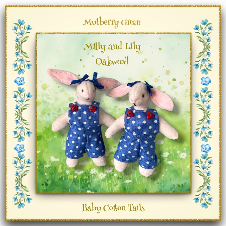 Milly and Lily Oakwood - Twin Baby Cotton Tails